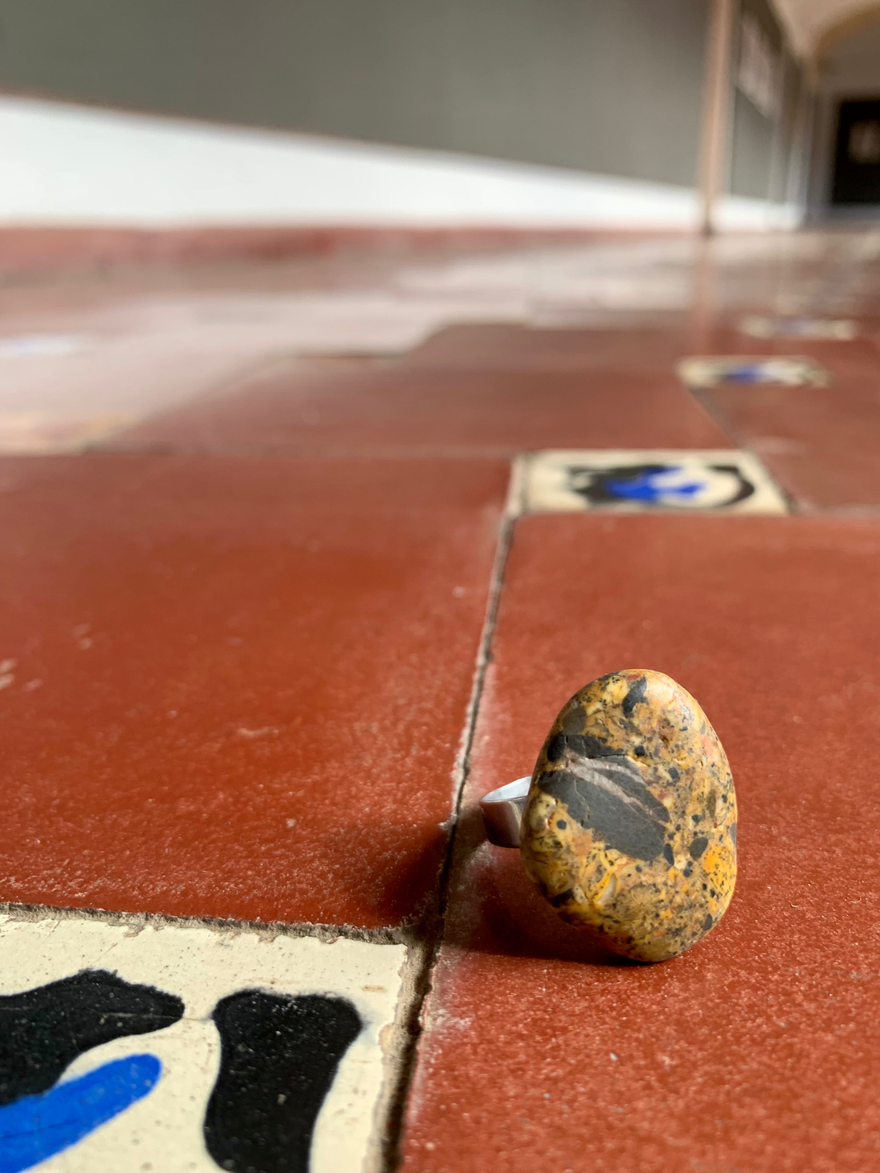 Anillo Jaspe mostaza