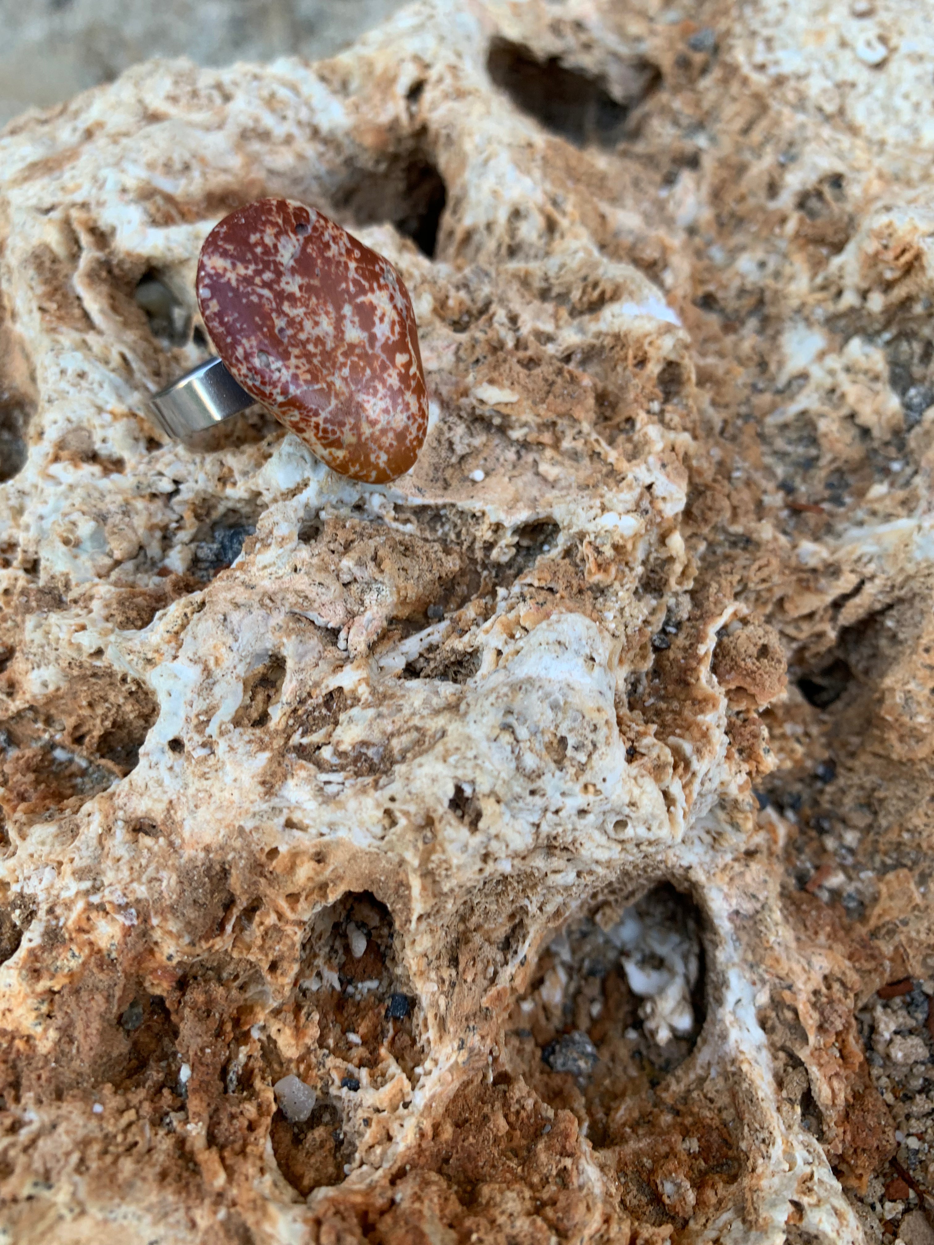 Anillo de Jaspe Rojo